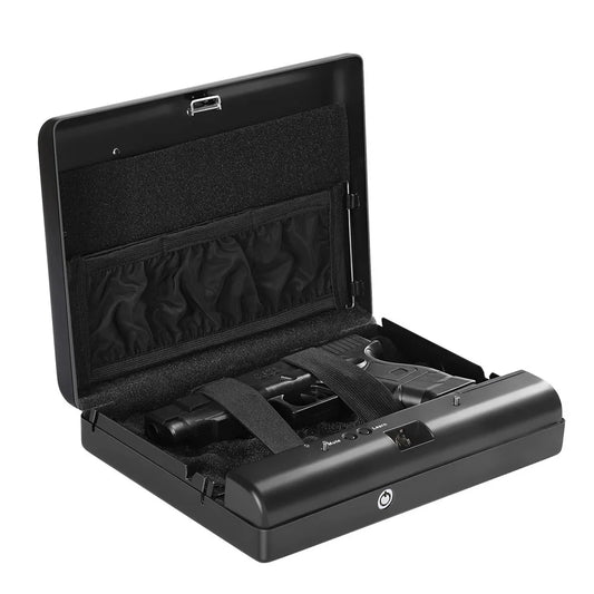 *2023 Electron Password Safe Box Solid Portable Password Fingerprint Pistol Safe Car Office Anti-Theft All-Steel Mini Fuse box