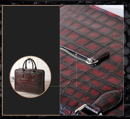 Heimanba new manual Brush color crocodile Men bags male handbag crocodile leather men briefcase business
