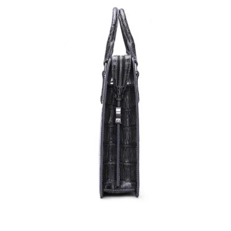 GOTHIQUE Girard GT8019 — Genuine Crocodile Belly Skin Men’s Handbag with Goatskin Lining
