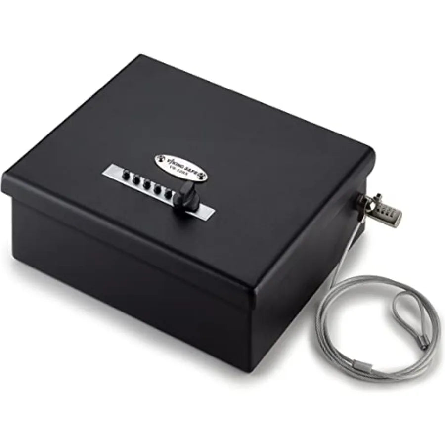 VS-12LSX Heavy Duty Mechanical Simplex Lock Two Gun Safe 2 Handgun Capacity Pistol with Security Cable Lock