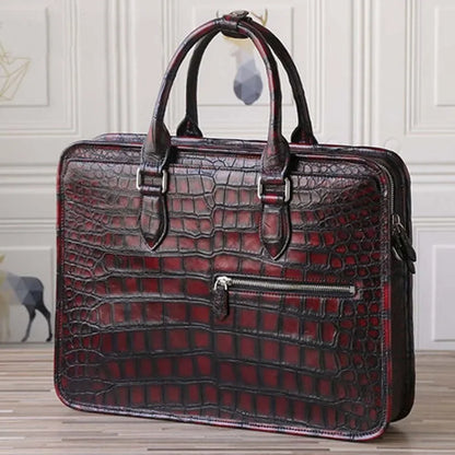 Heimanba new manual Brush color crocodile Men bags male handbag crocodile leather men briefcase business