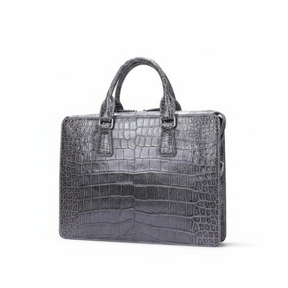 GOTHIQUE Girard GT8019 — Genuine Crocodile Belly Skin Men’s Handbag with Goatskin Lining