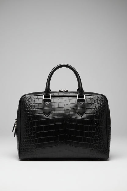GOTHIQUE Girard GT8019 — Genuine Crocodile Belly Skin Men’s Handbag with Goatskin Lining