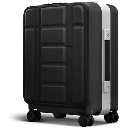 21" Hardside Carry-On Luggage — 360° Spinner Wheels, TSA Lock, Laptop Compartment, Silver/Black