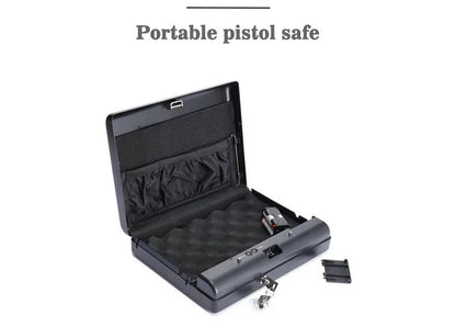 *2023 Electron Password Safe Box Solid Portable Password Fingerprint Pistol Safe Car Office Anti-Theft All-Steel Mini Fuse box