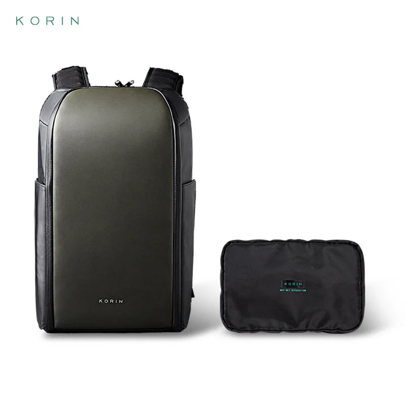 Korin FlipPack 180° Foldable Anti-Theft Laptop Backpack — 16 in, Water-Resistant