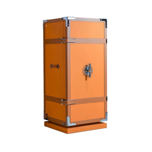 CZ Italian High-End Leather Jewelry Safe Luxury Villa Home Mechanical Lock Anti-Theft Storage Cabinet