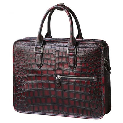 Heimanba new manual Brush color crocodile Men bags male handbag crocodile leather men briefcase business